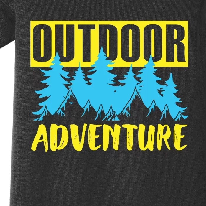 Outdoor Adventure Enthusiast Graphic Baby Bodysuit