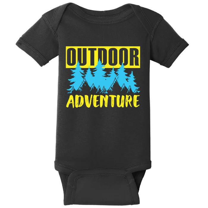 Outdoor Adventure Enthusiast Graphic Baby Bodysuit