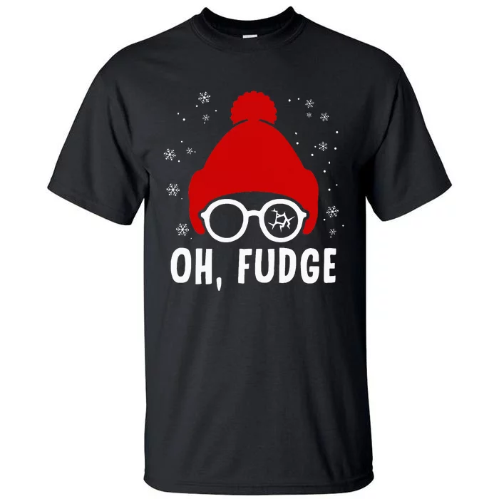 Oh A Fudge Funny Christmas Saying Vintage Xmas Santa Hat Tall T-Shirt