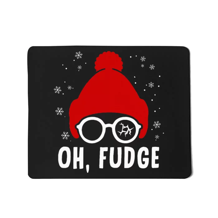 Oh A Fudge Funny Christmas Saying Vintage Xmas Santa Hat Mousepad