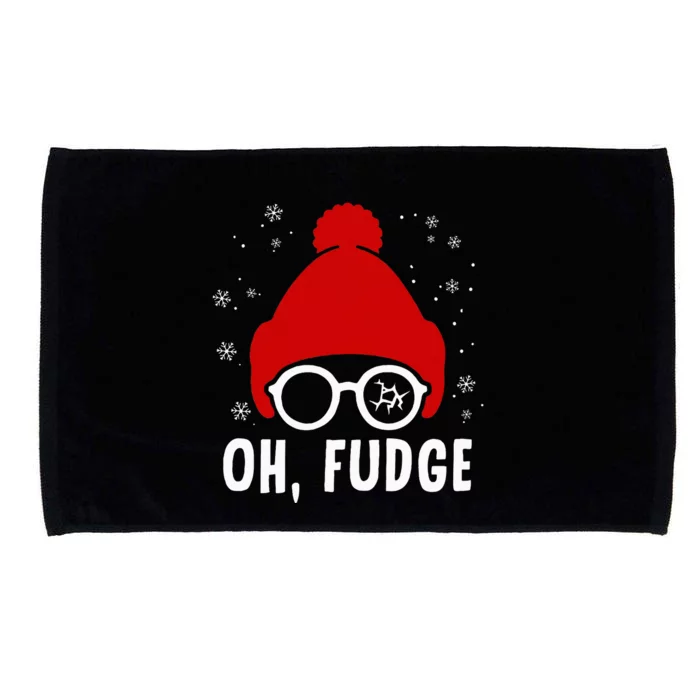 Oh A Fudge Funny Christmas Saying Vintage Xmas Santa Hat Microfiber Hand Towel