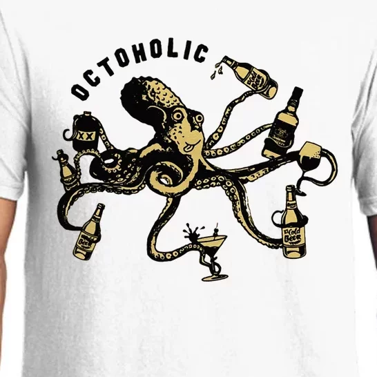 Octoholic Alcoholic Funny Beer And Octopus Pajama Set