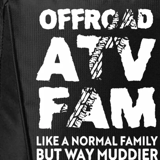 OffRoad ATV Fam Funny Quad 4Wheeling Family City Backpack