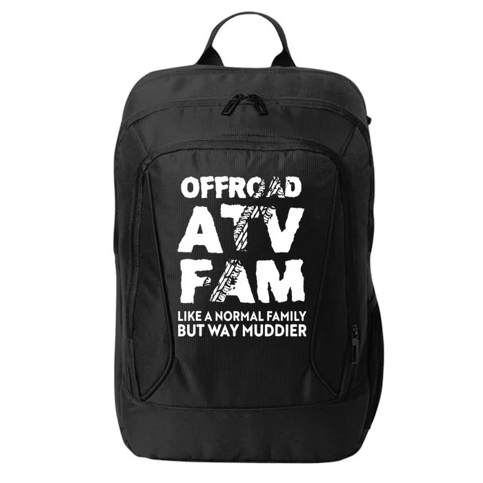 OffRoad ATV Fam Funny Quad 4Wheeling Family City Backpack