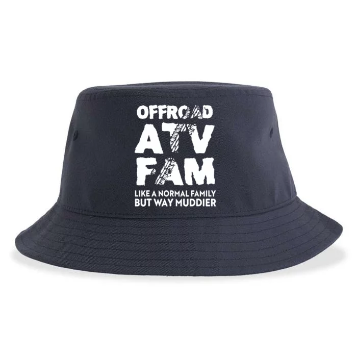 OffRoad ATV Fam Funny Quad 4Wheeling Family Sustainable Bucket Hat