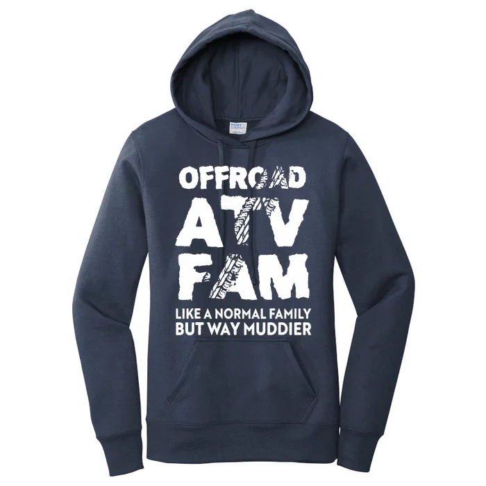 OffRoad ATV Fam Funny Quad 4Wheeling Family Women's Pullover Hoodie