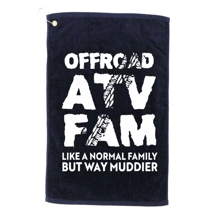 OffRoad ATV Fam Funny Quad 4Wheeling Family Platinum Collection Golf Towel