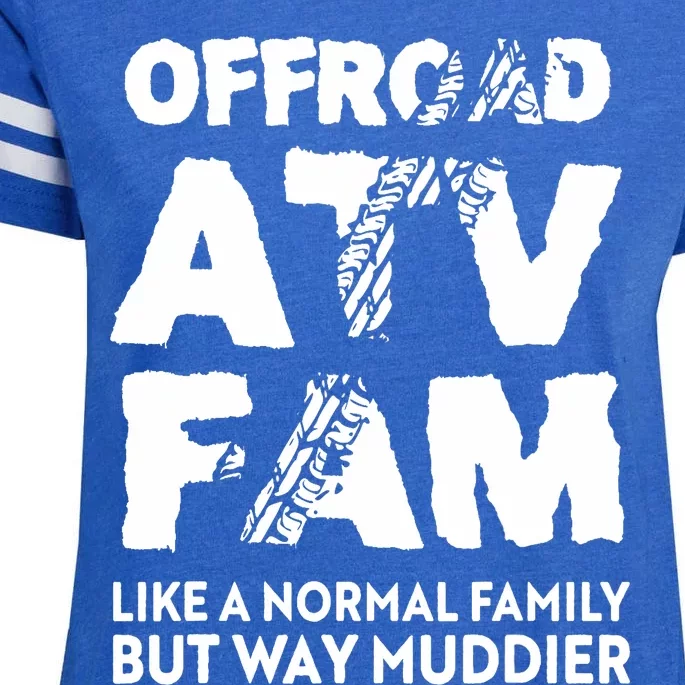 OffRoad ATV Fam Funny Quad 4Wheeling Family Enza Ladies Jersey Football T-Shirt