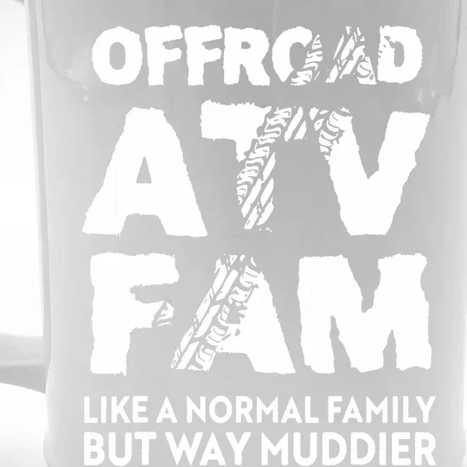 OffRoad ATV Fam Funny Quad 4Wheeling Family Front & Back Beer Stein