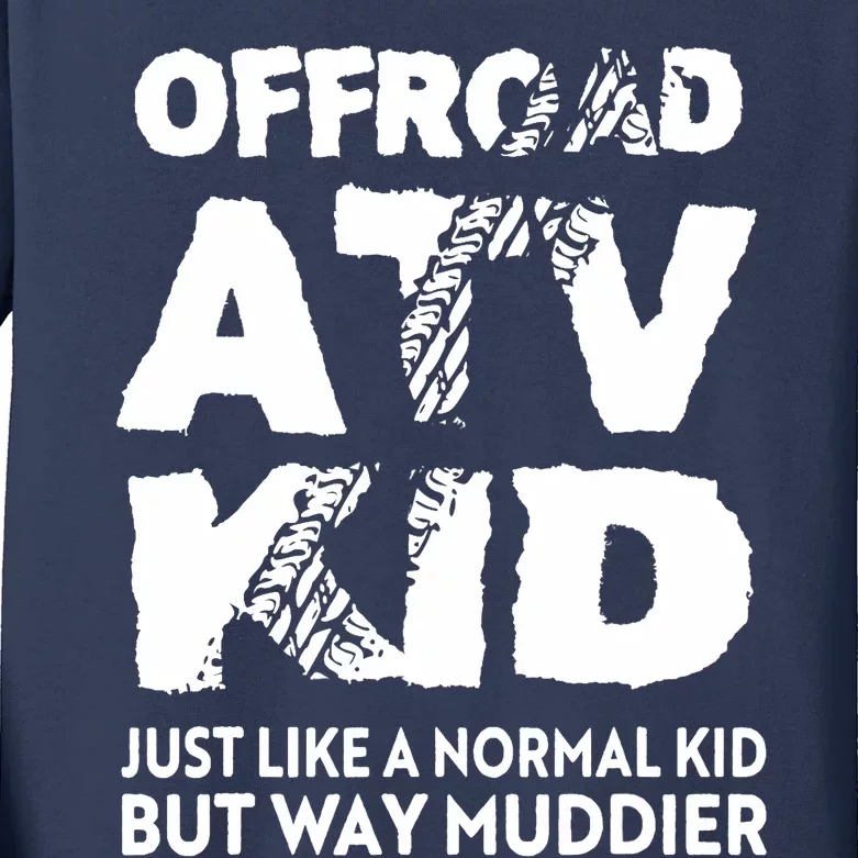 OffRoad ATV Funny Quad 4Wheeling Boy Kids Long Sleeve Shirt