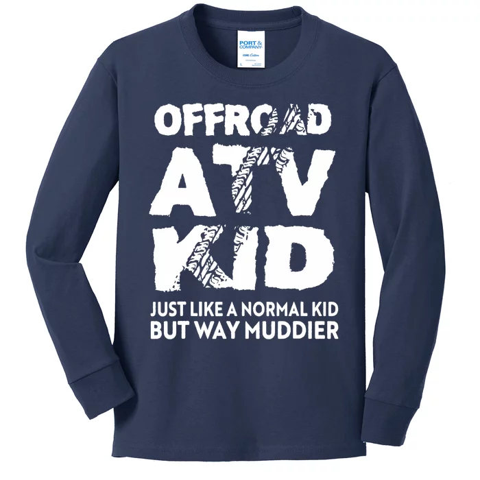 OffRoad ATV Funny Quad 4Wheeling Boy Kids Long Sleeve Shirt