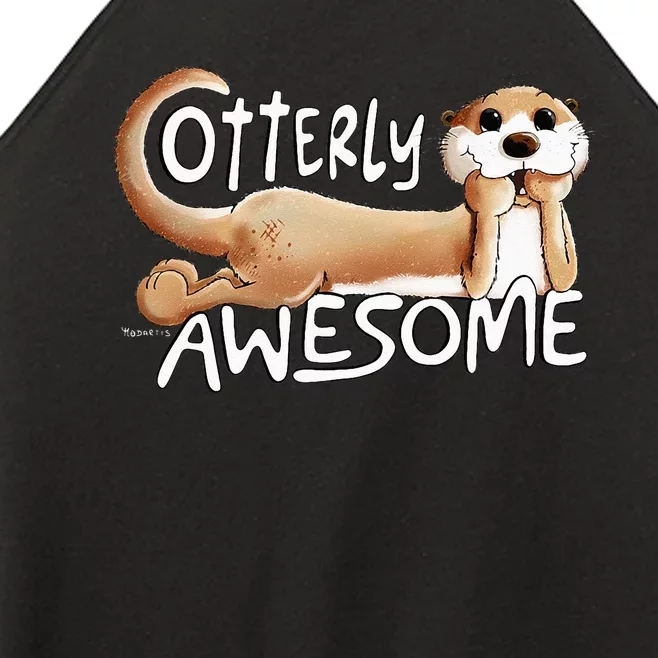 Otterly Awesome For Sea Otter Lover Women’s Perfect Tri Rocker Tank