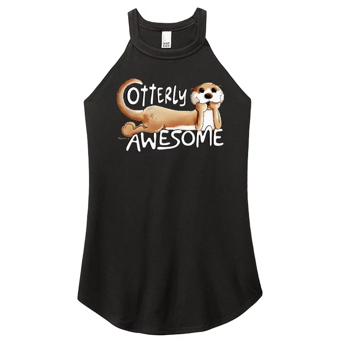 Otterly Awesome For Sea Otter Lover Women’s Perfect Tri Rocker Tank