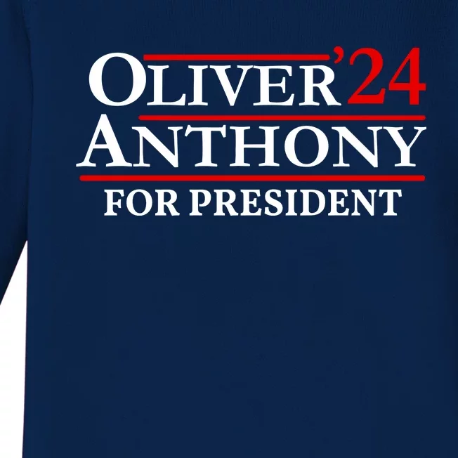 Oliver Anthony For President 2024 Baby Long Sleeve Bodysuit