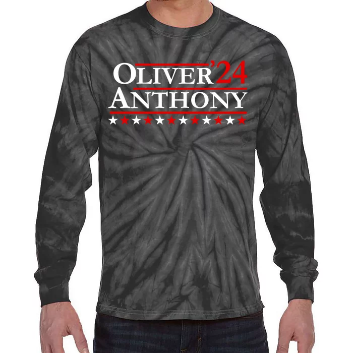 Oliver Anthony For President 2024 Tie-Dye Long Sleeve Shirt