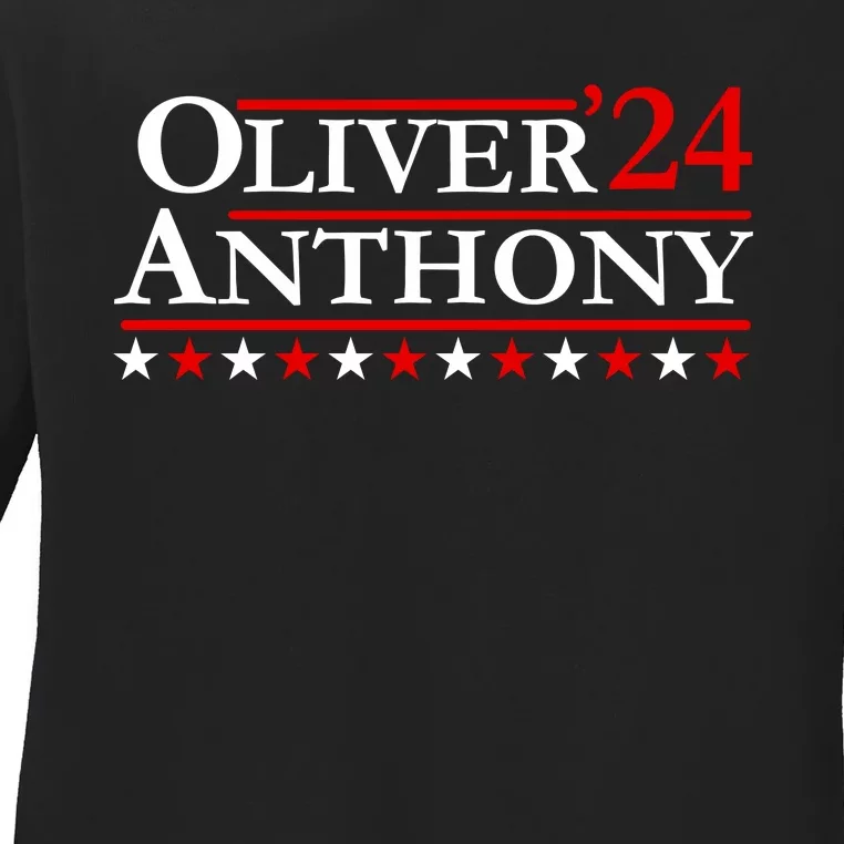 Oliver Anthony For President 2024 Ladies Long Sleeve Shirt