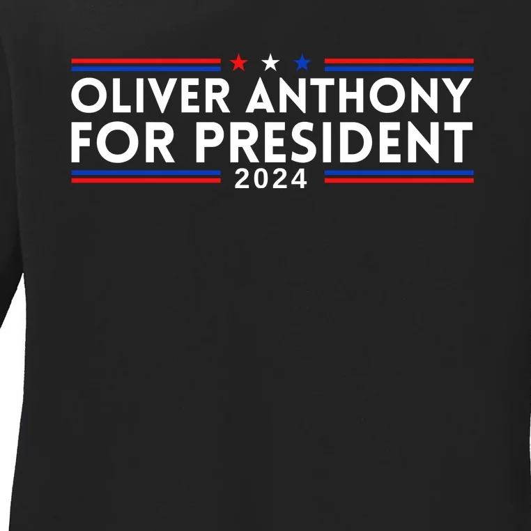 Oliver Anthony For President 2024 Ladies Long Sleeve Shirt