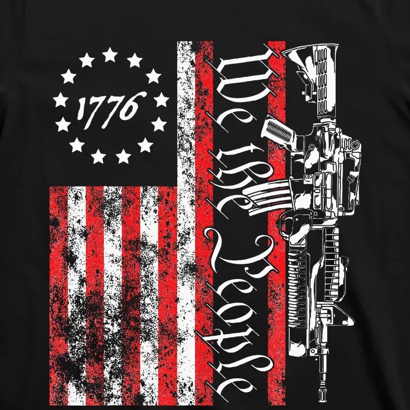 Old American Flag Patriotic 1776 We The People Usa T-Shirt