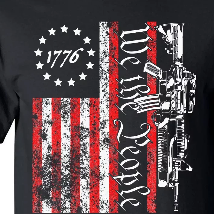 Old American Flag Patriotic 1776 We The People Usa Tall T-Shirt