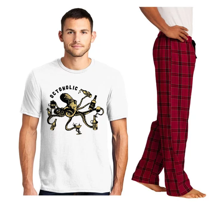 Octoholic Alcoholic Funny Beer And Octopus Pajama Set