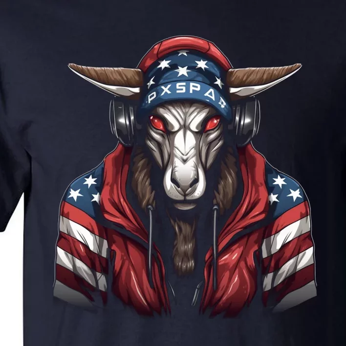 Oryx American Flag USA Tee 4th July Gifts Graphic Tees Tall T-Shirt