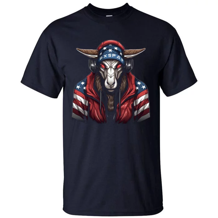 Oryx American Flag USA Tee 4th July Gifts Graphic Tees Tall T-Shirt