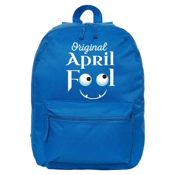 Original April Fool Face Funny April Fool's Day Birthday Cool Gift 16 in Basic Backpack