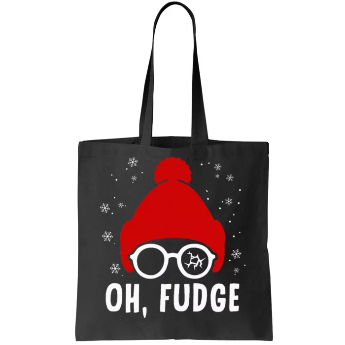 Oh A Fudge Funny Christmas Saying Vintage Xmas Santa Hat Tote Bag