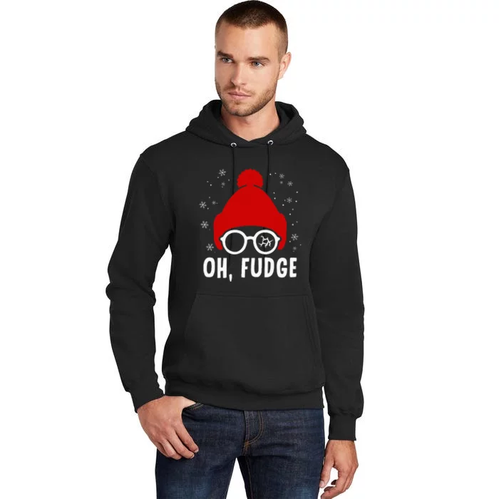 Oh A Fudge Funny Christmas Saying Vintage Xmas Santa Hat Tall Hoodie