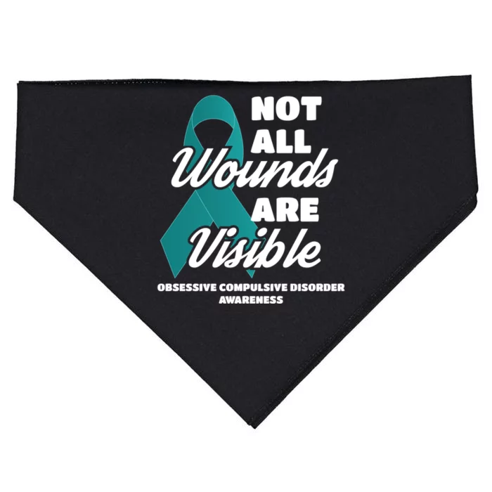 Ocd Awareness Gift Not All Wounds Are Visible Funny Gift USA-Made Doggie Bandana