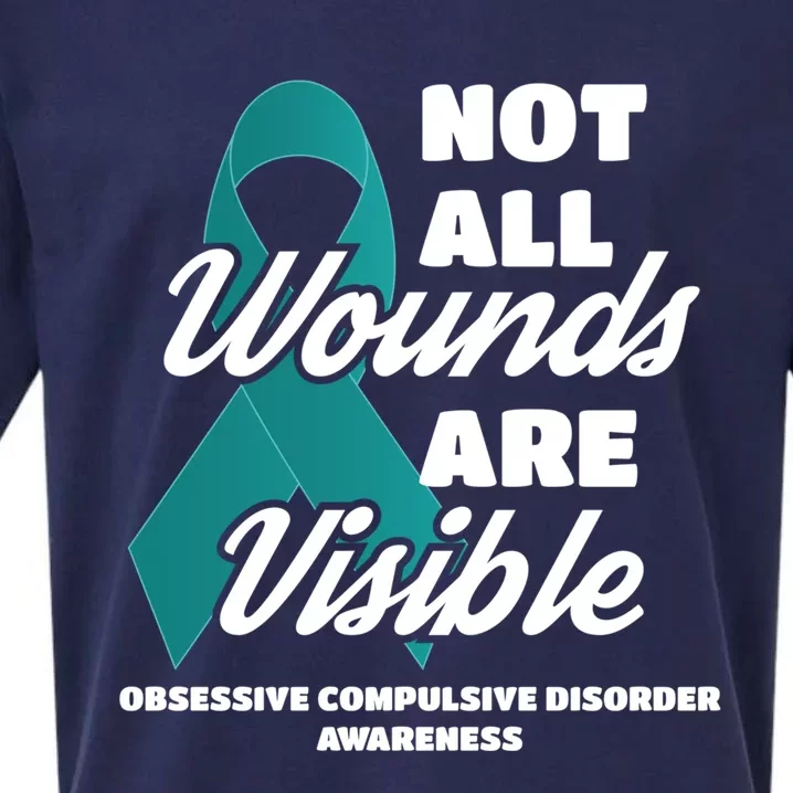 Ocd Awareness Gift Not All Wounds Are Visible Funny Gift Sueded Cloud Jersey T-Shirt