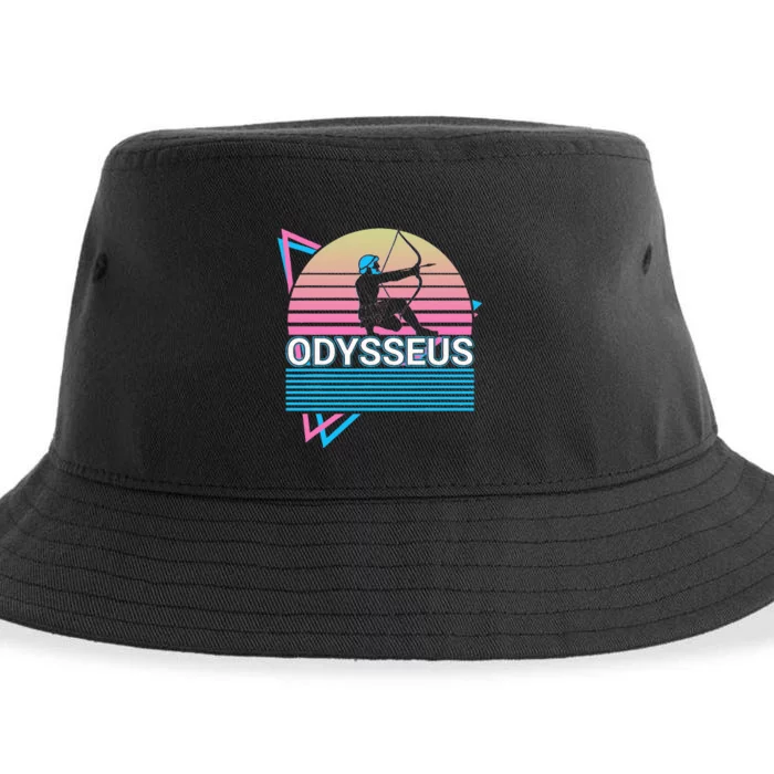 Odysseus Ancient Greek Greek Mythology Retro Sustainable Bucket Hat