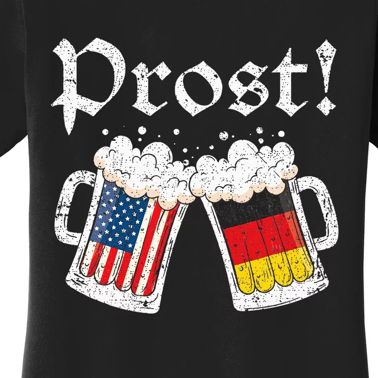 Oktoberfest American German Flag Beer Prost Women's T-Shirt