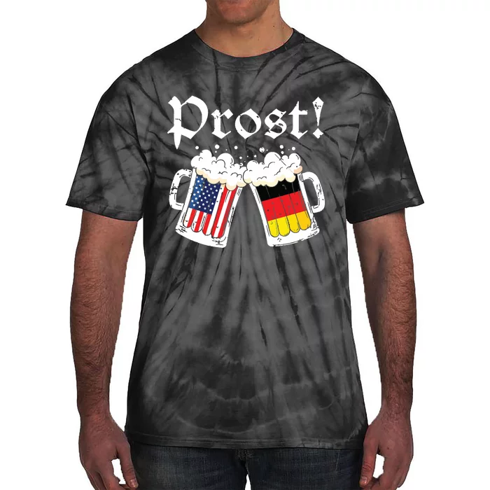 Oktoberfest American German Flag Beer Prost Tie-Dye T-Shirt