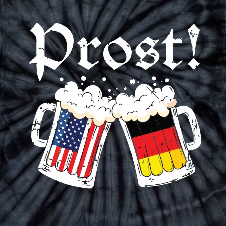 Oktoberfest American German Flag Beer Prost Tie-Dye T-Shirt