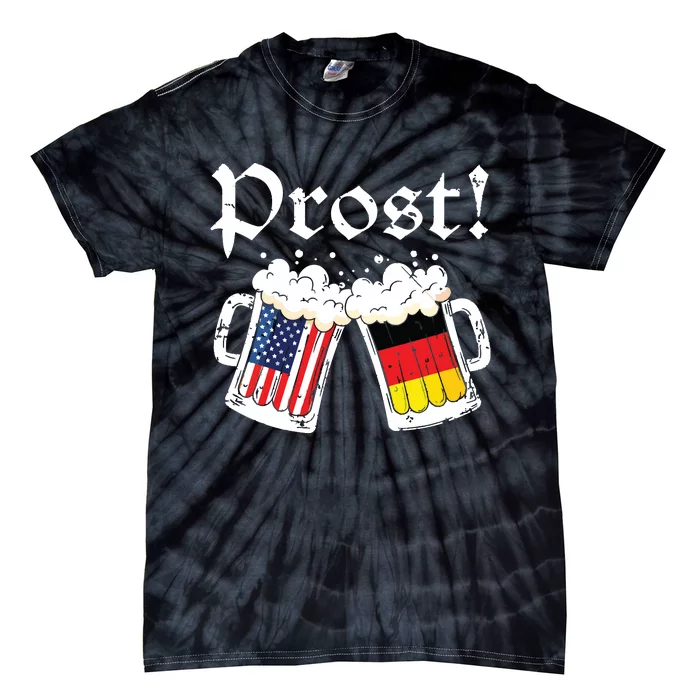 Oktoberfest American German Flag Beer Prost Tie-Dye T-Shirt