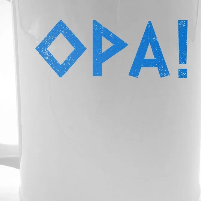 Opa Ancient Greek Pride Greek Flag Funny Greek Party Greece Front & Back Beer Stein