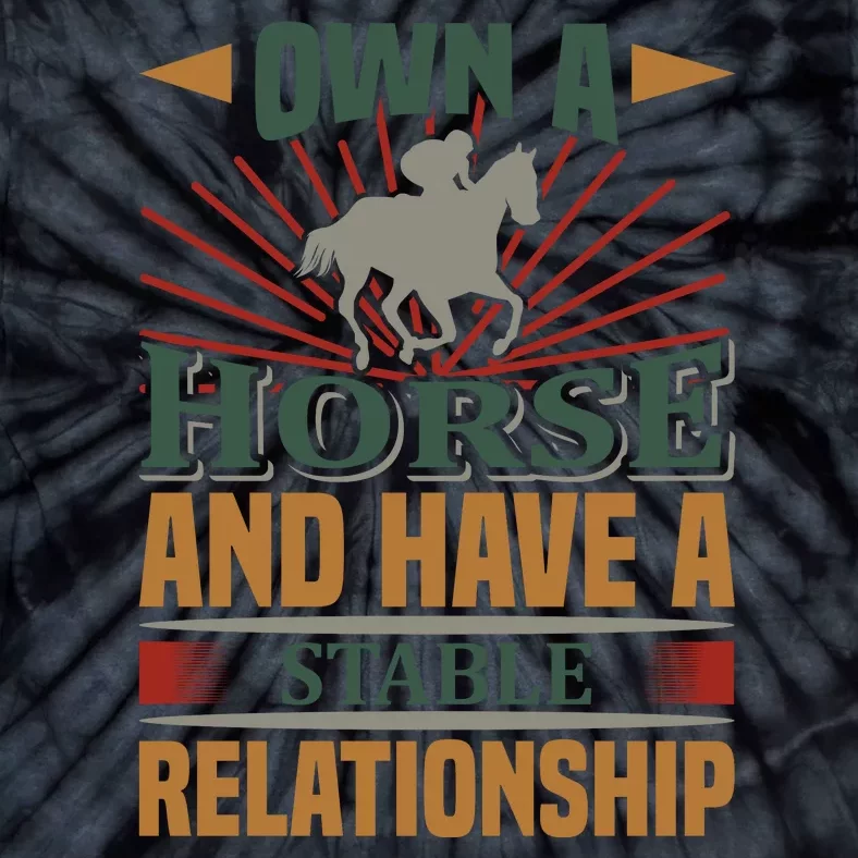 Own A Horse And Have A Stable Relationship Tie-Dye T-Shirt