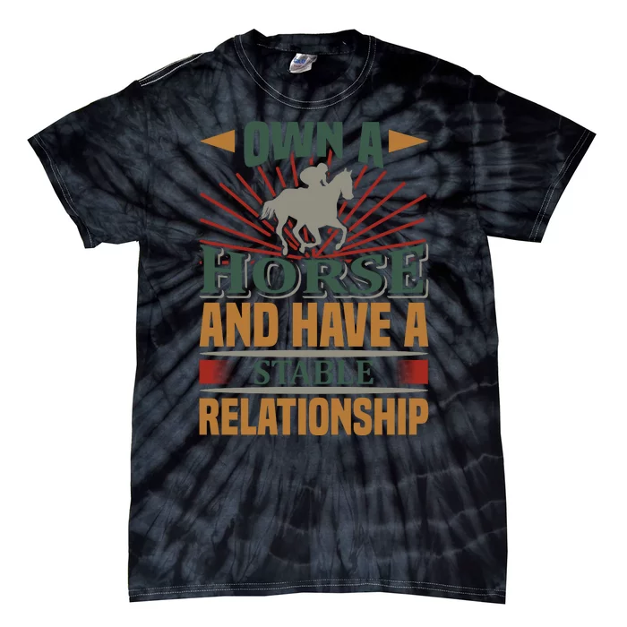 Own A Horse And Have A Stable Relationship Tie-Dye T-Shirt