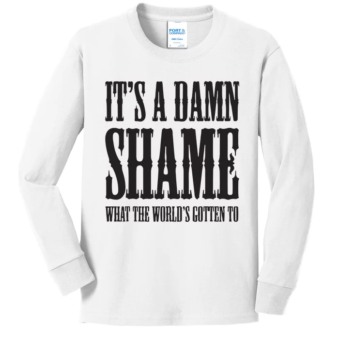 Oliver Anthony Its A Damn Shame What The Worlds Gotten To Kids Long Sleeve Shirt