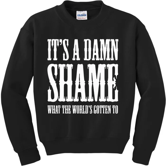 Oliver Anthony Its A Damn Shame What The Worlds Gotten To Kids Sweatshirt