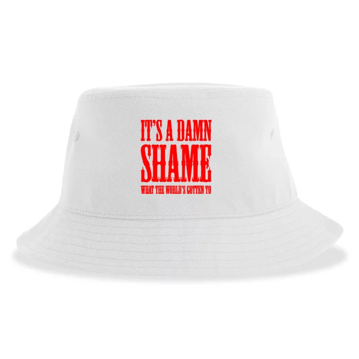 Oliver Anthony Its A Damn Shame What The Worlds Gotten To Sustainable Bucket Hat