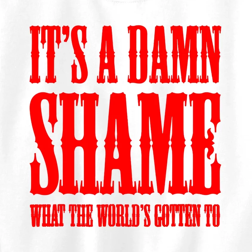 Oliver Anthony Its A Damn Shame What The Worlds Gotten To Kids Sweatshirt