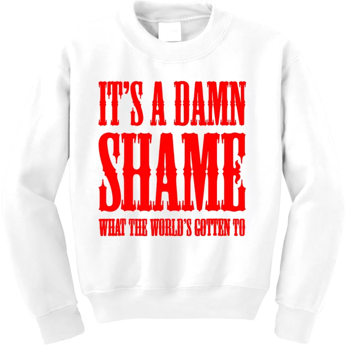 Oliver Anthony Its A Damn Shame What The Worlds Gotten To Kids Sweatshirt