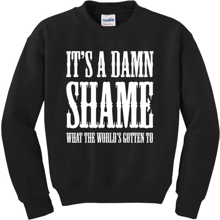 Oliver Anthony Its A Damn Shame What The Worlds Gotten To Kids Sweatshirt