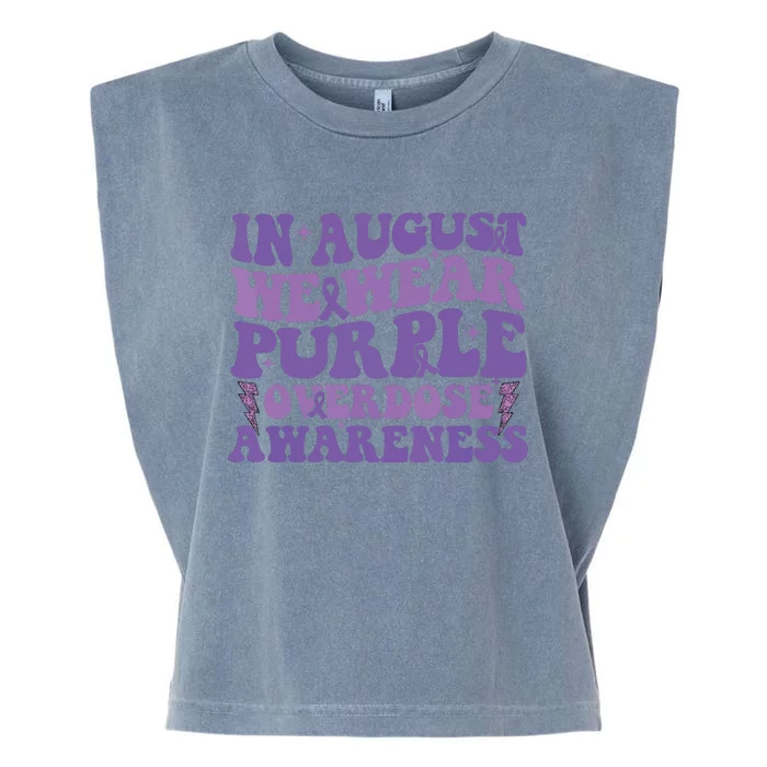 Overdose Awareness In August We Wear Purple Women Garment-Dyed Women's Muscle Tee