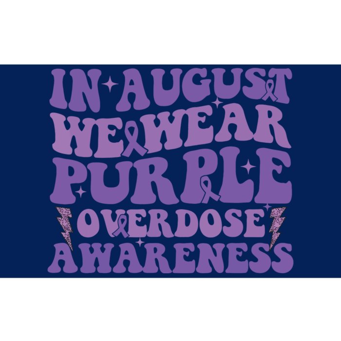 Overdose Awareness In August We Wear Purple Women Bumper Sticker