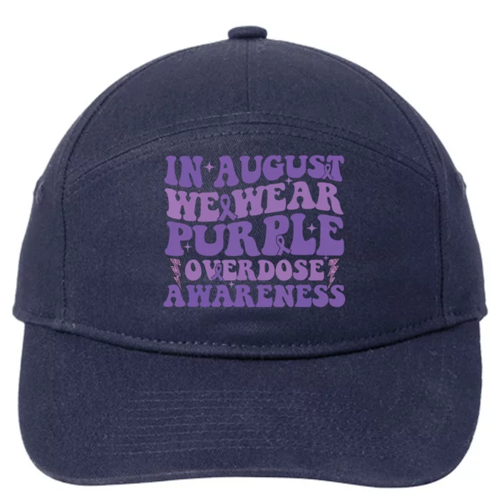 Overdose Awareness In August We Wear Purple Women 7-Panel Snapback Hat