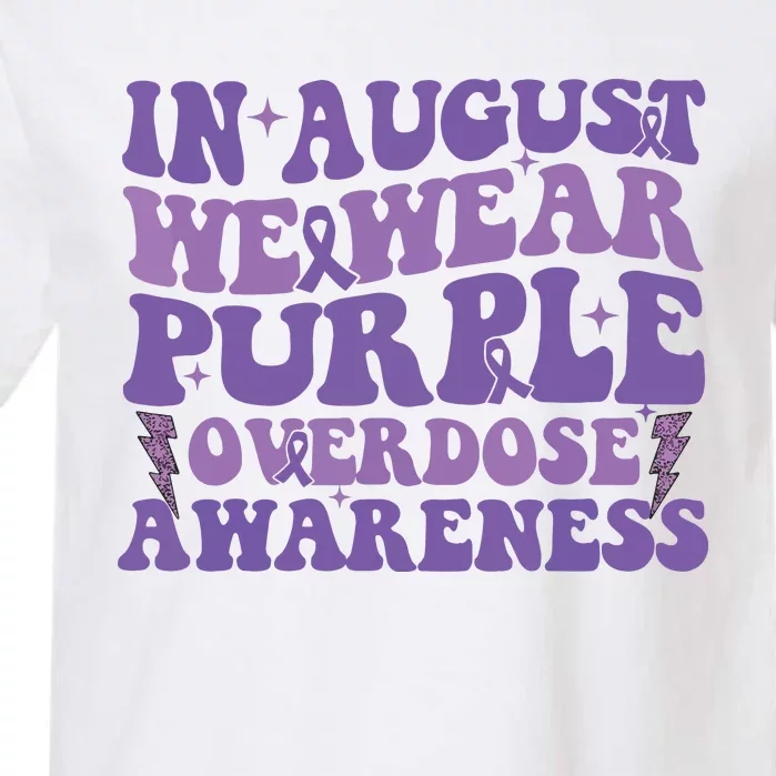 Overdose Awareness In August We Wear Purple Women Garment-Dyed Heavyweight T-Shirt