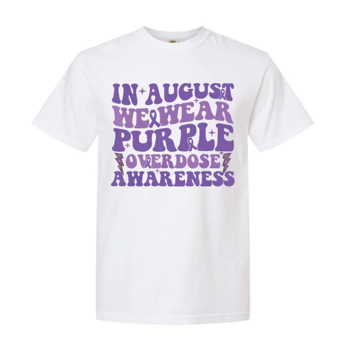 Overdose Awareness In August We Wear Purple Women Garment-Dyed Heavyweight T-Shirt